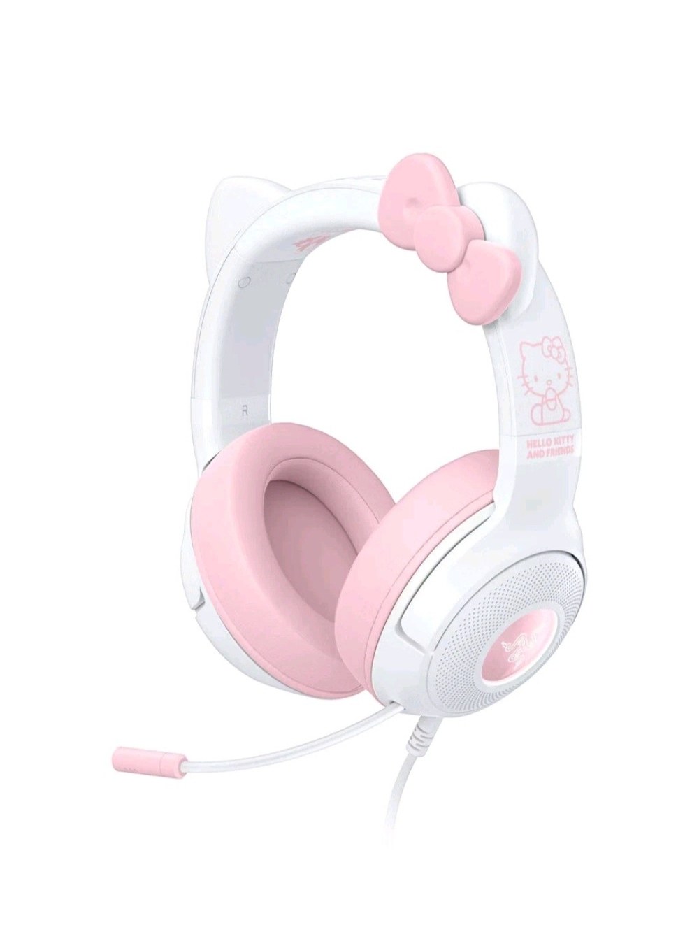 Razer Hello Kitty Wired Over-Ear Headset in White and Pink